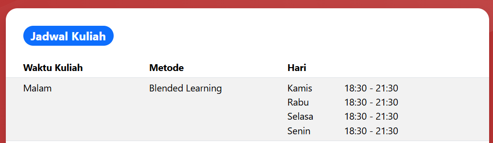 jadwal kuliah karyawan isif cirebon